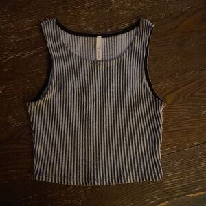 Striped tank crop top